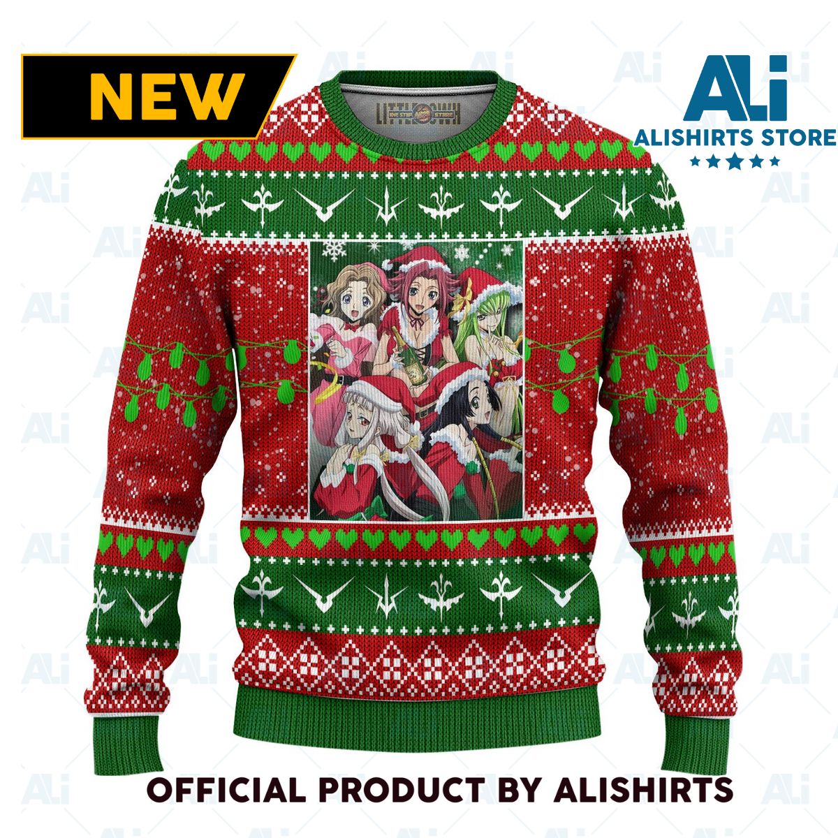 Code Geass Anime Ugly Christmas Sweater Custom Characters