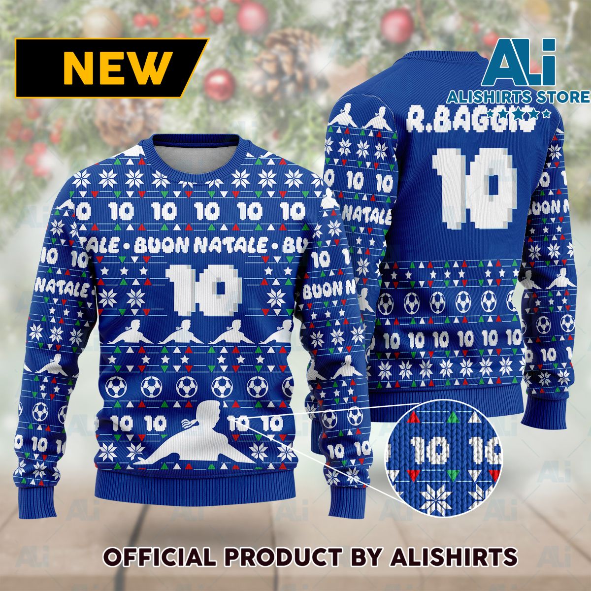 BAGGIO  10 BUON NATALE CHRISTMAS JUMPER SWEATER