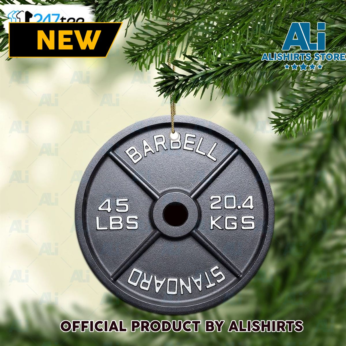 Weight Plate Set Of Three Ornaments Fitness 3d Printed