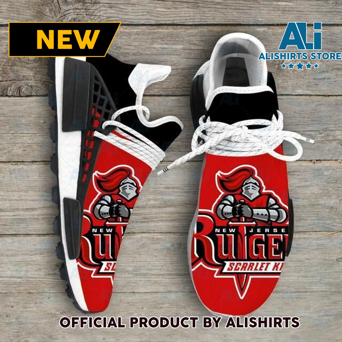 Rutgers Scarlet Knights Ncaa Human Race shoes Adidas NMD Sneakers