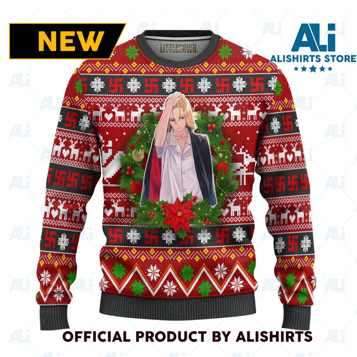 Manjiro Sano Anime Ugly Christmas Sweater Custom Tokyo Revengers