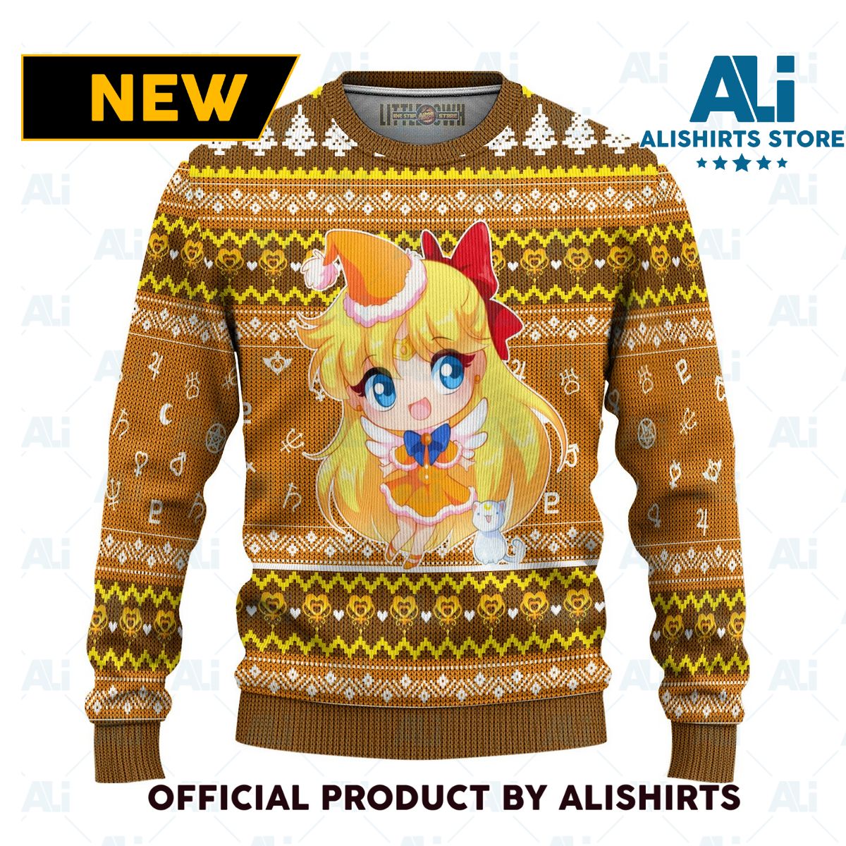 Sailor Venus Ugly Christmas Sweater Sailor Moon Anime