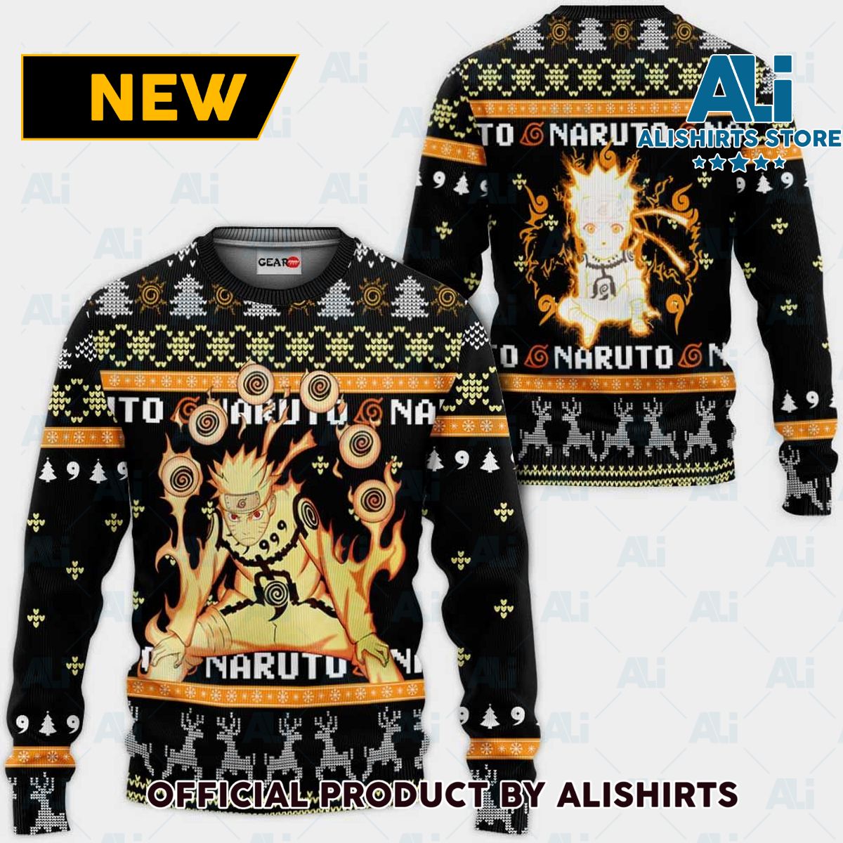 Nrt Bijuu Ugly Christmas Sweater Custom Nrt Anime