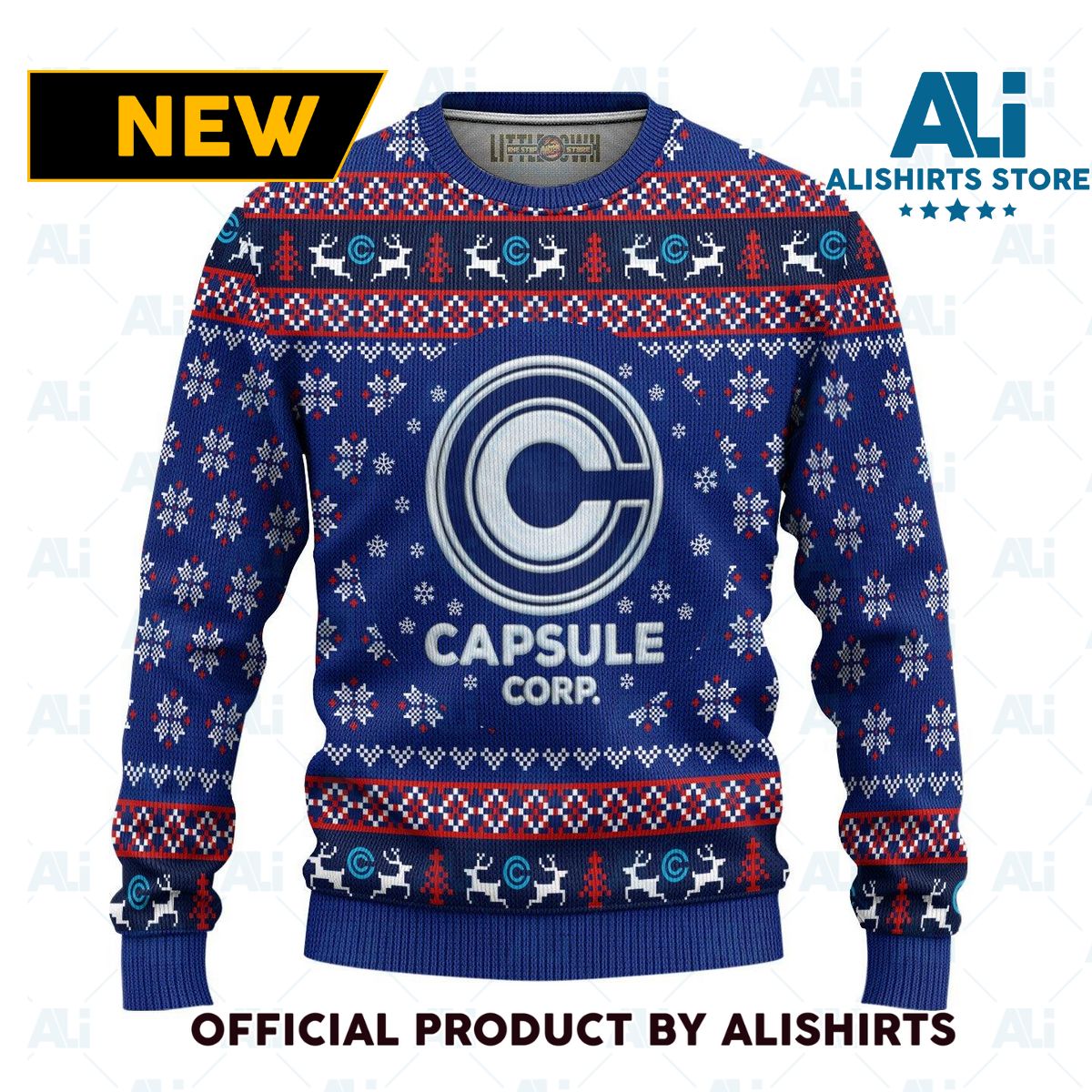 Capsule Corp Ugly Christmas Sweater Dragon Ball Anime