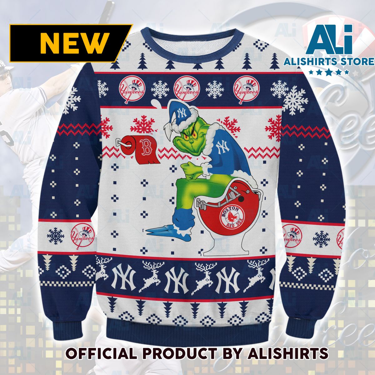 New York Yankees Grinch Ugly Sweater