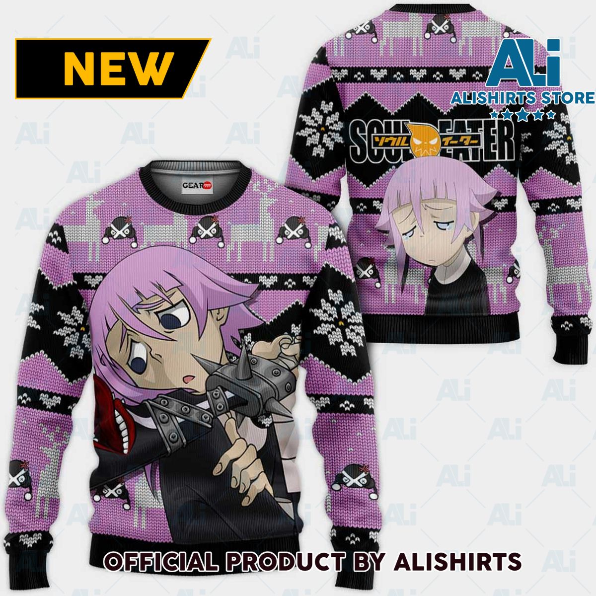 Crona Ugly Christmas Sweater Custom Anime Soul Eater