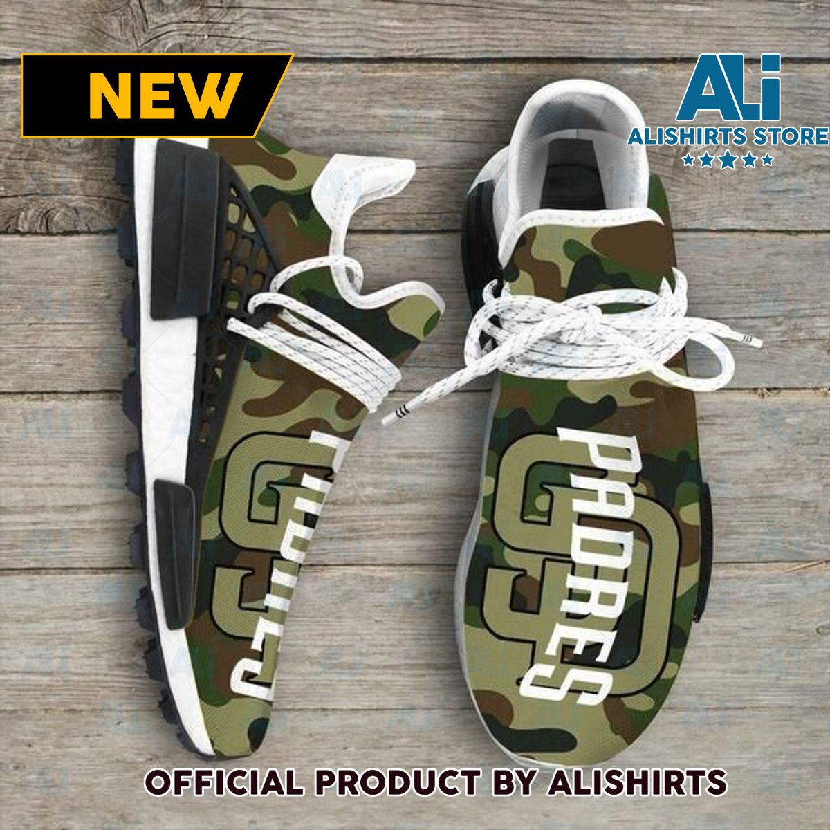 Camo Camouflage San Diego Padres MLB NMD Human Race shoes  Sneakers