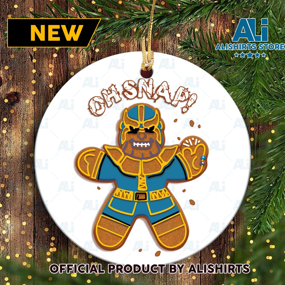 Marvel Christmas Thanos Gingerbread Oh Snap Marvel Christmas Ornaments