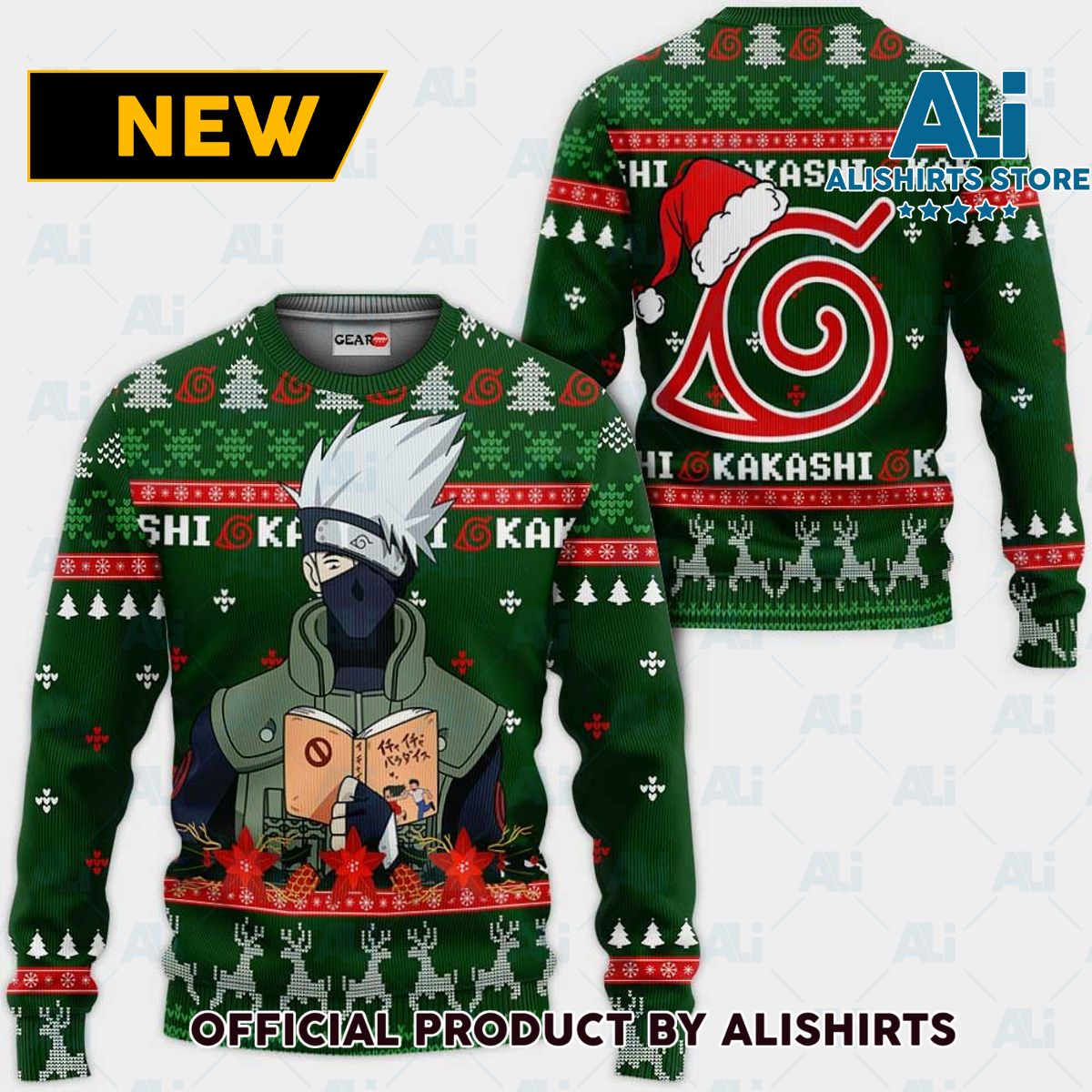 Kakashi Ugly Christmas Sweater Custom Nrt Anime