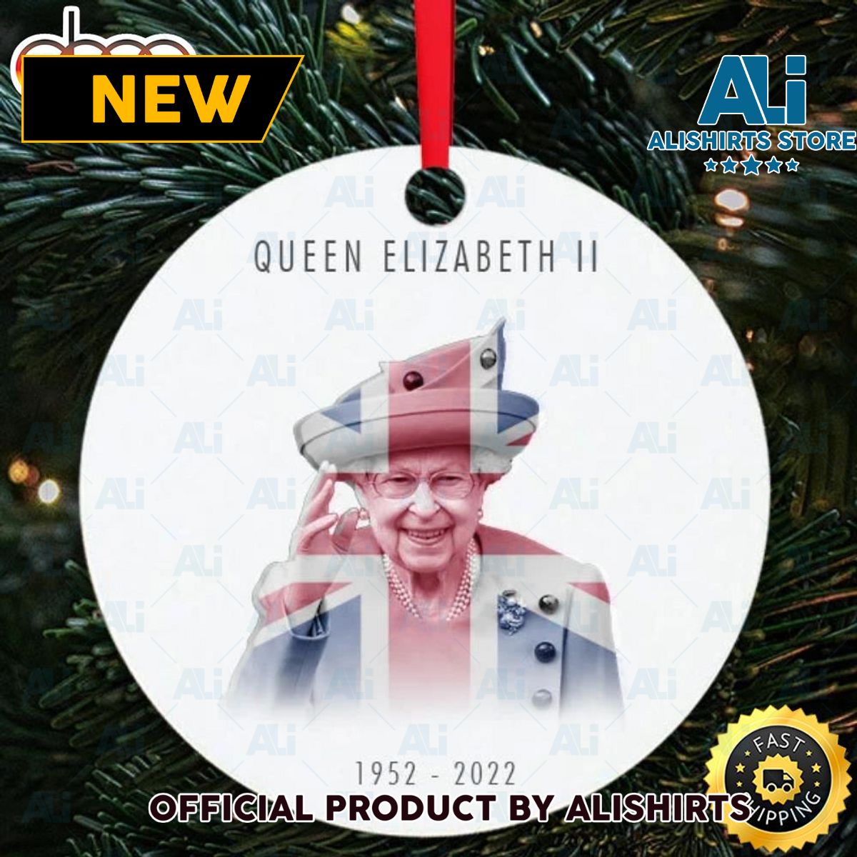 Queen Elizabeth II Christmas RIP Royal Queen Queen Elizabeth Christmas Ornament
