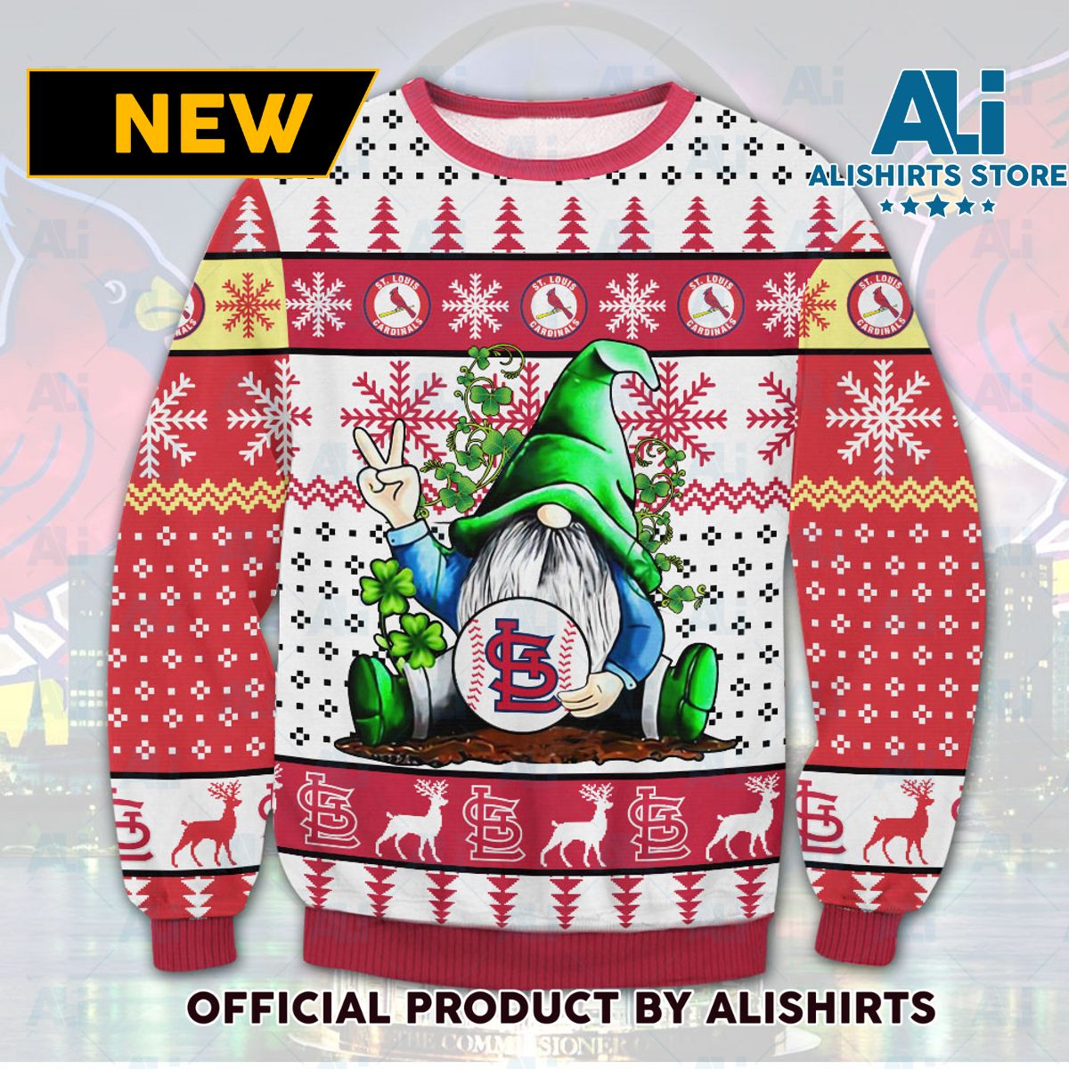 St. Louis Cardinals Gnome Ugly Christmas Sweater