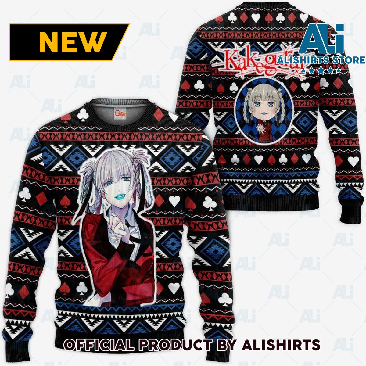 Kirari Momobami Ugly Christmas Sweater Custom Anime Kakegurui