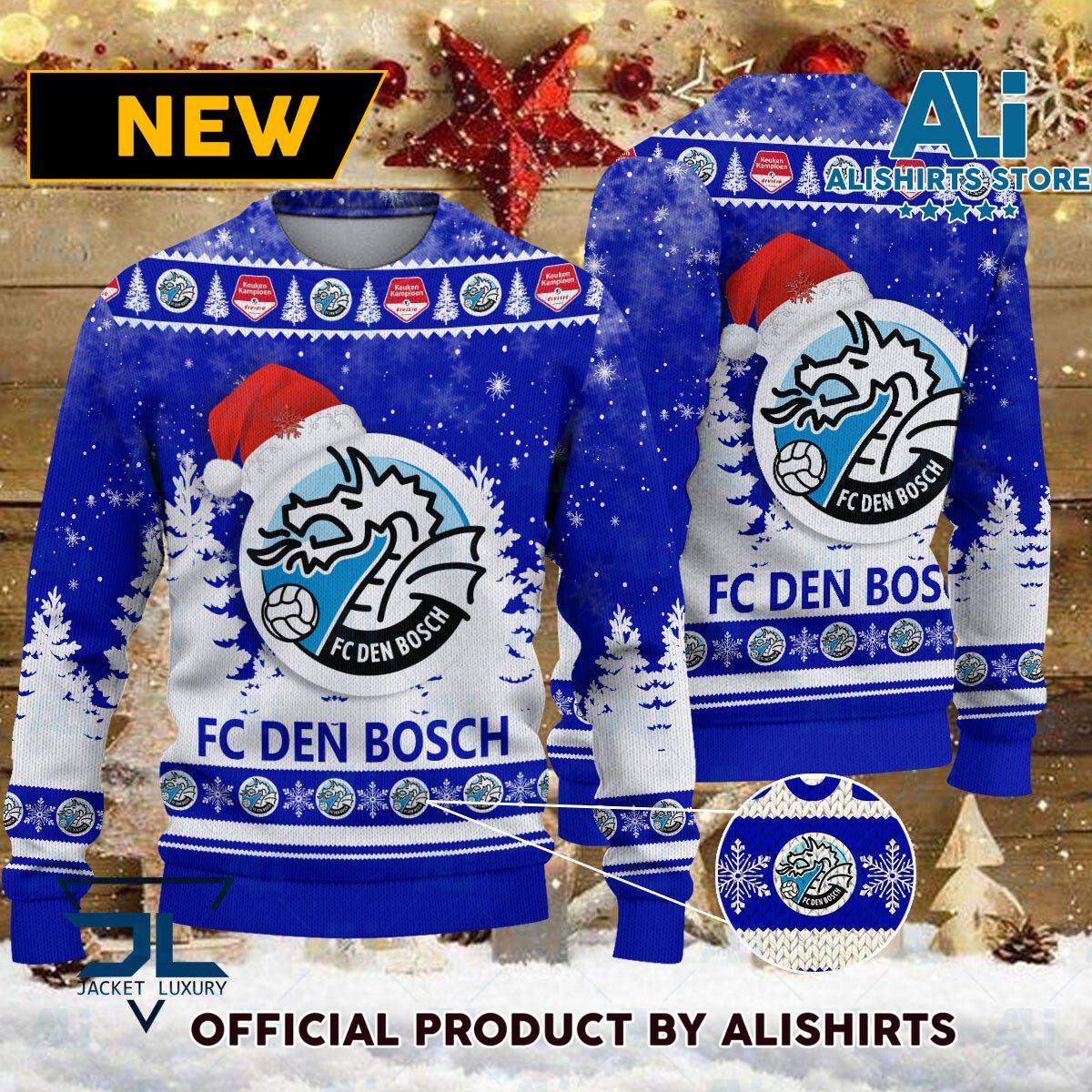 FC Den Bosch Eredivisie Ugly Christmas sweater