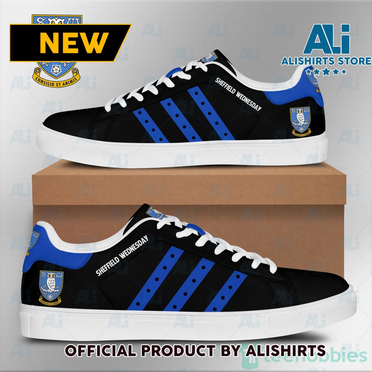 Sheffield Wednesday Fans Adidas Stan Smith Low Top Skate Shoes