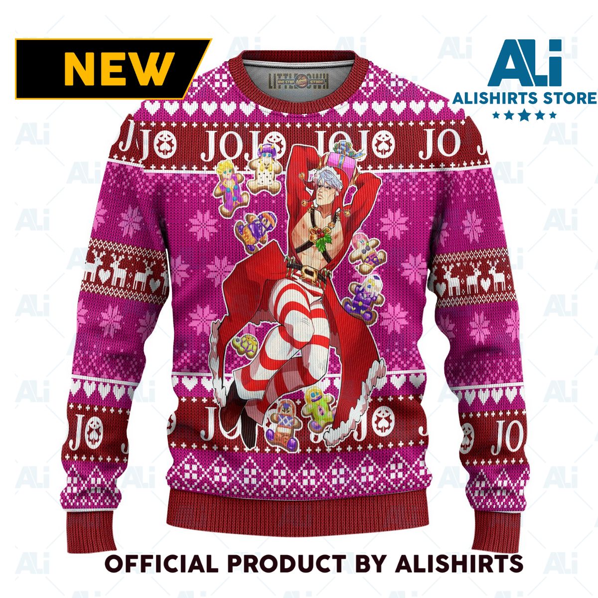 Jonathan Joestar Anime Ugly Christmas Sweater Custom Jojos Bizarre Adventure