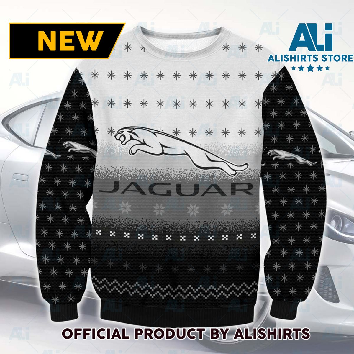 Jaguar Logo Christmas Ugly Sweater