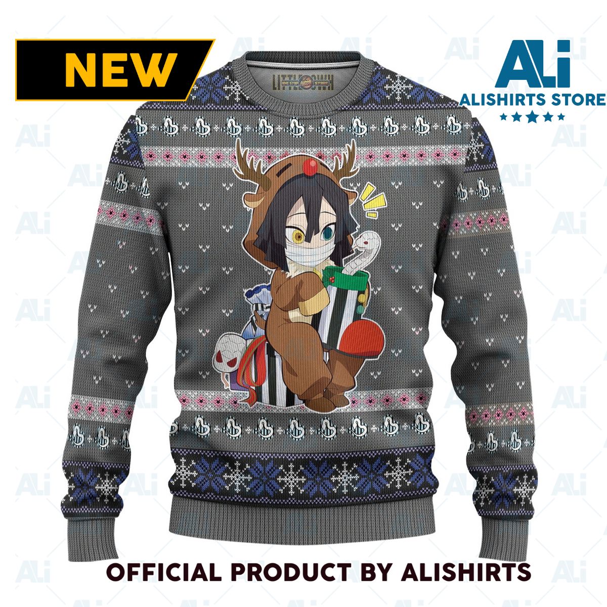 Obanai Iguro Demon Slayer Anime Ugly Christmas Sweater