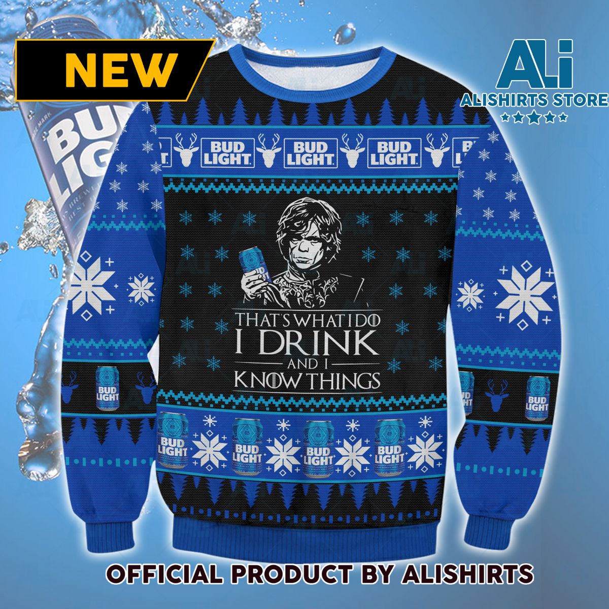 Bud Light Drink Know Things Ugly Sweater