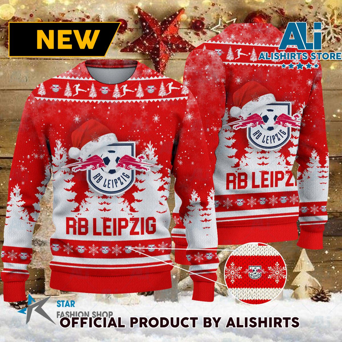 RB Leipzig Bundesliga Football Christmas sweater jumper