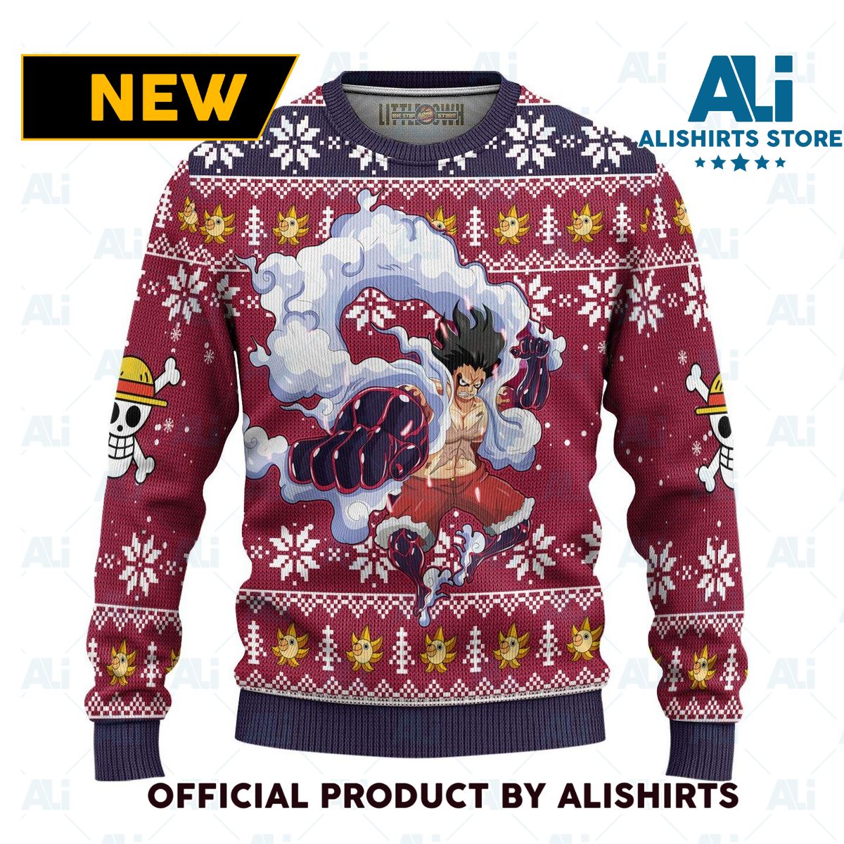 Luffy Gear 4 One Piece Anime Ugly Christmas Sweater