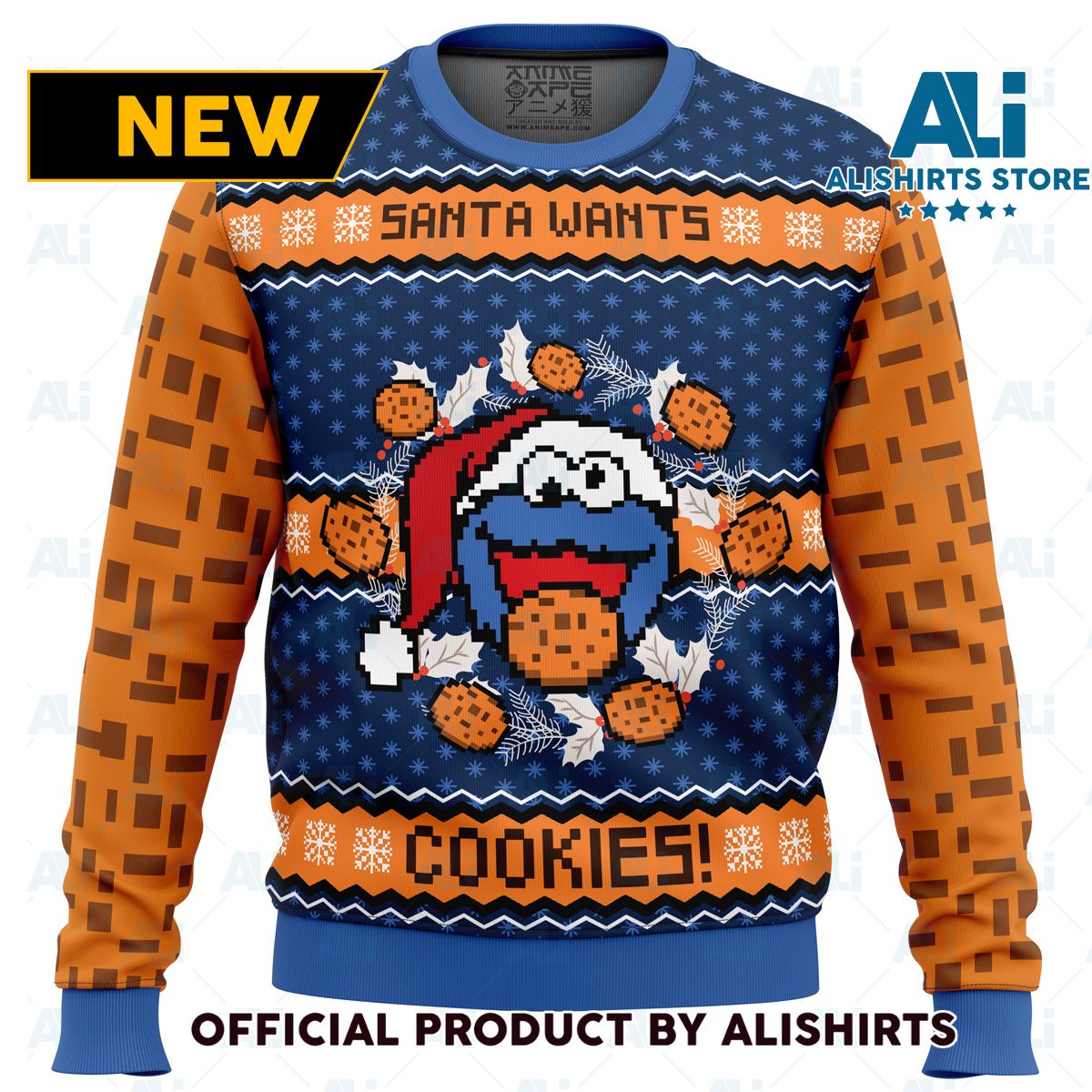 Santa wants cookies! Ugly Christmas Sweater