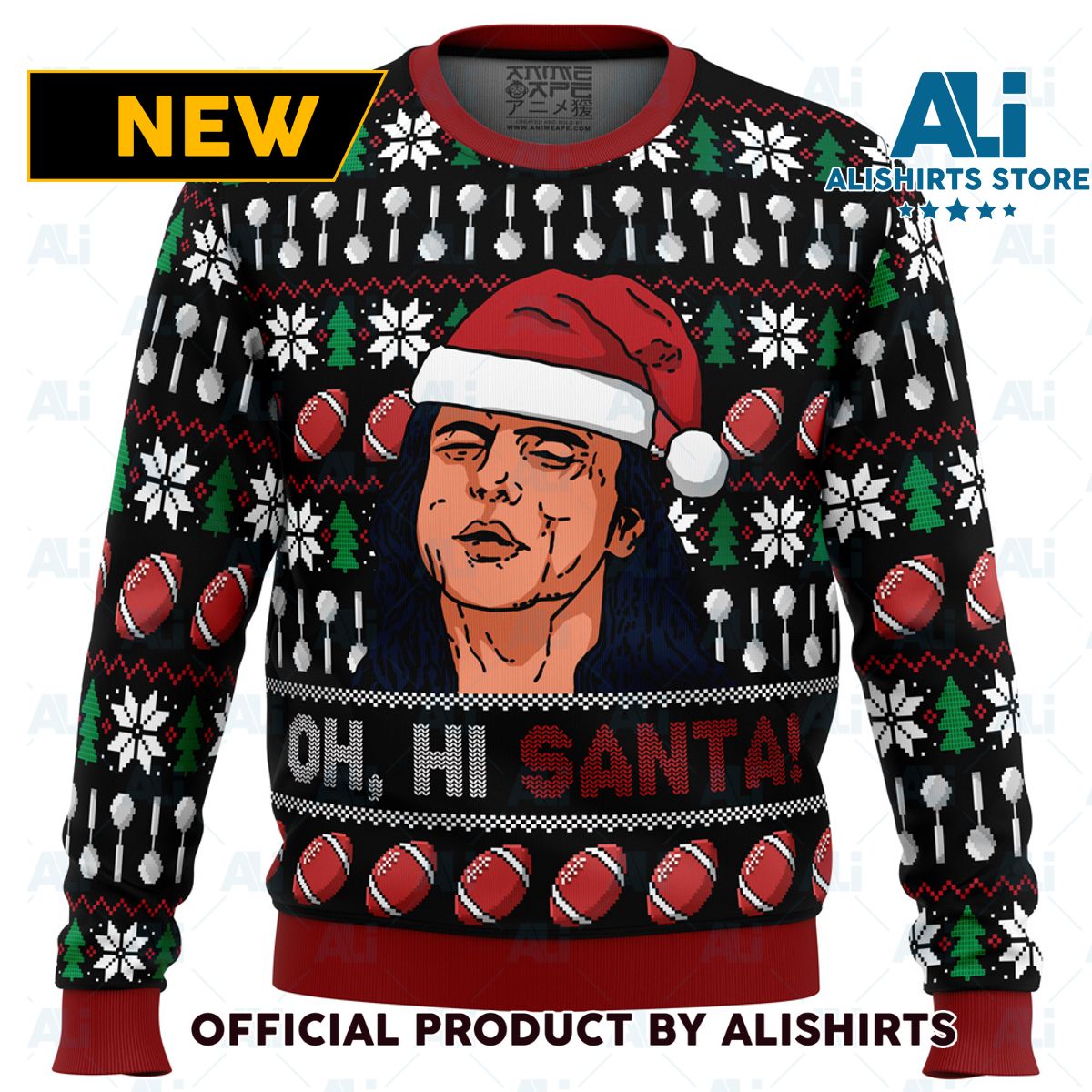 Oh Hi Santa The Room Ugly Christmas Sweater