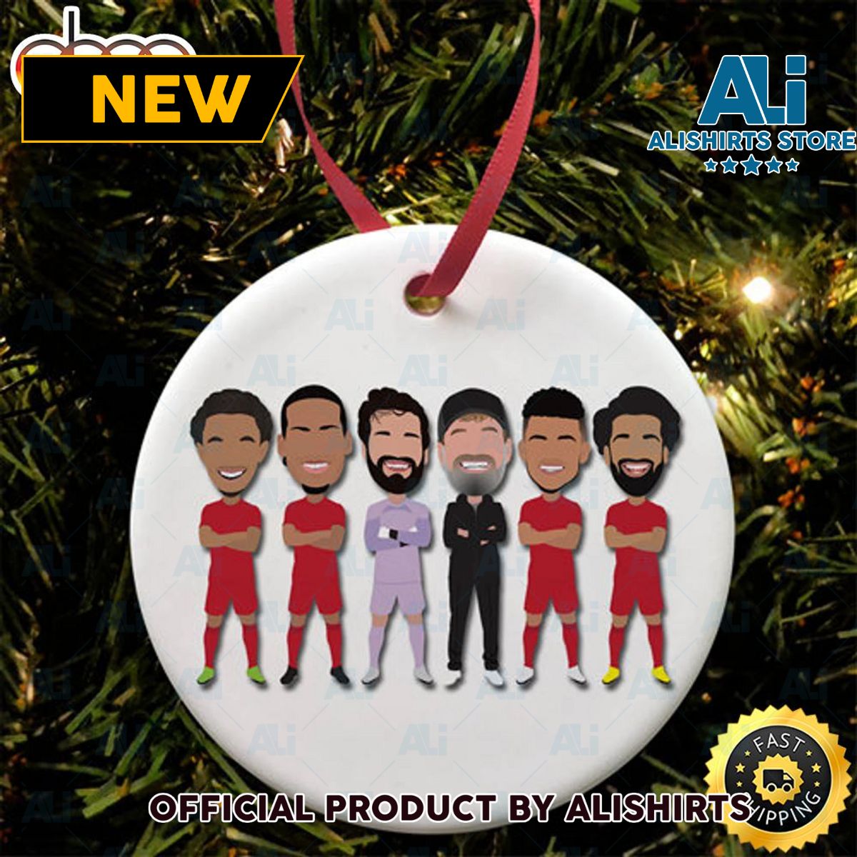 Liverpool 2022 23 Klopp Trent Diaz Salah Football Christmas Ornament