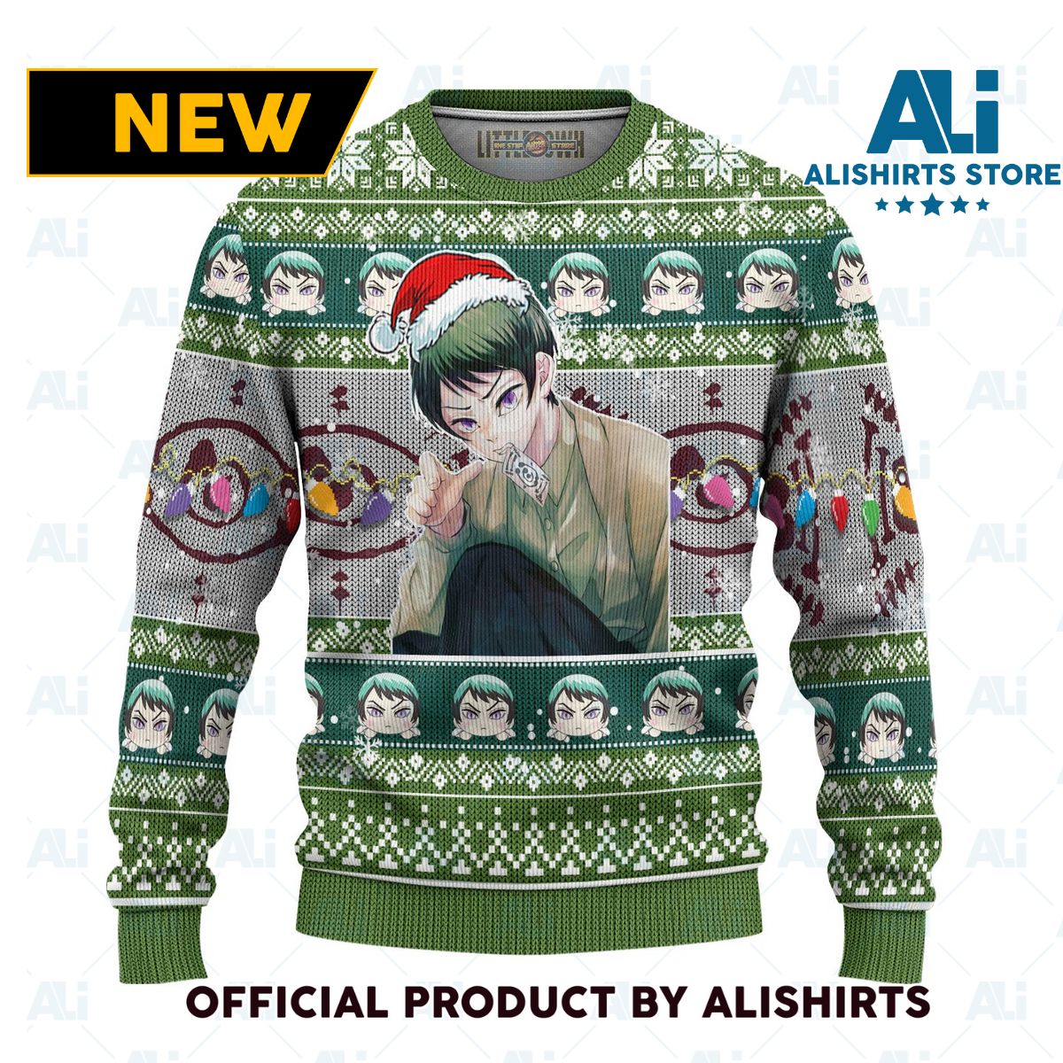 Demon Slayer Yushiro Anime Ugly Christmas Sweater