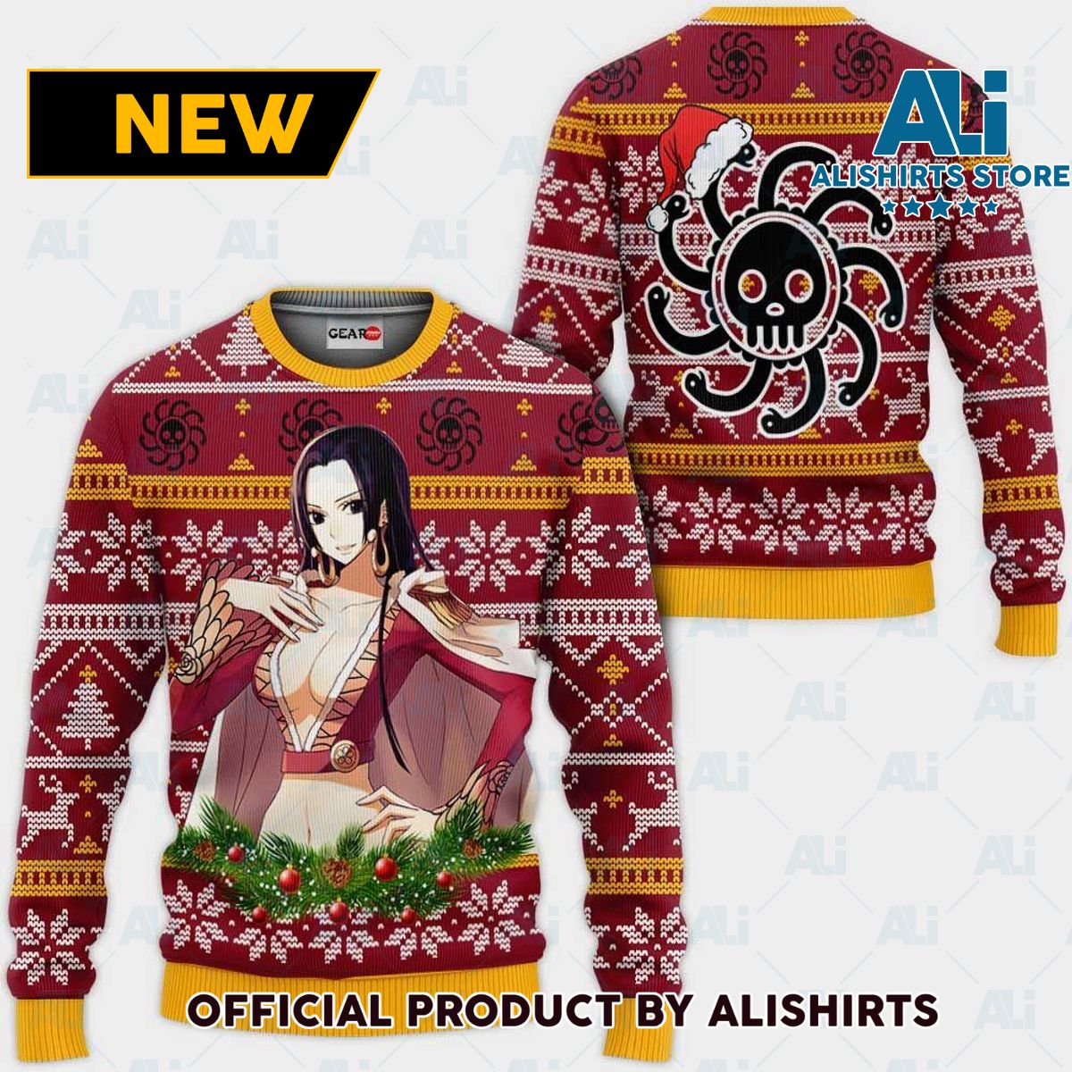 Boa Hancock Ugly Christmas Sweater Custom One Piece Anime