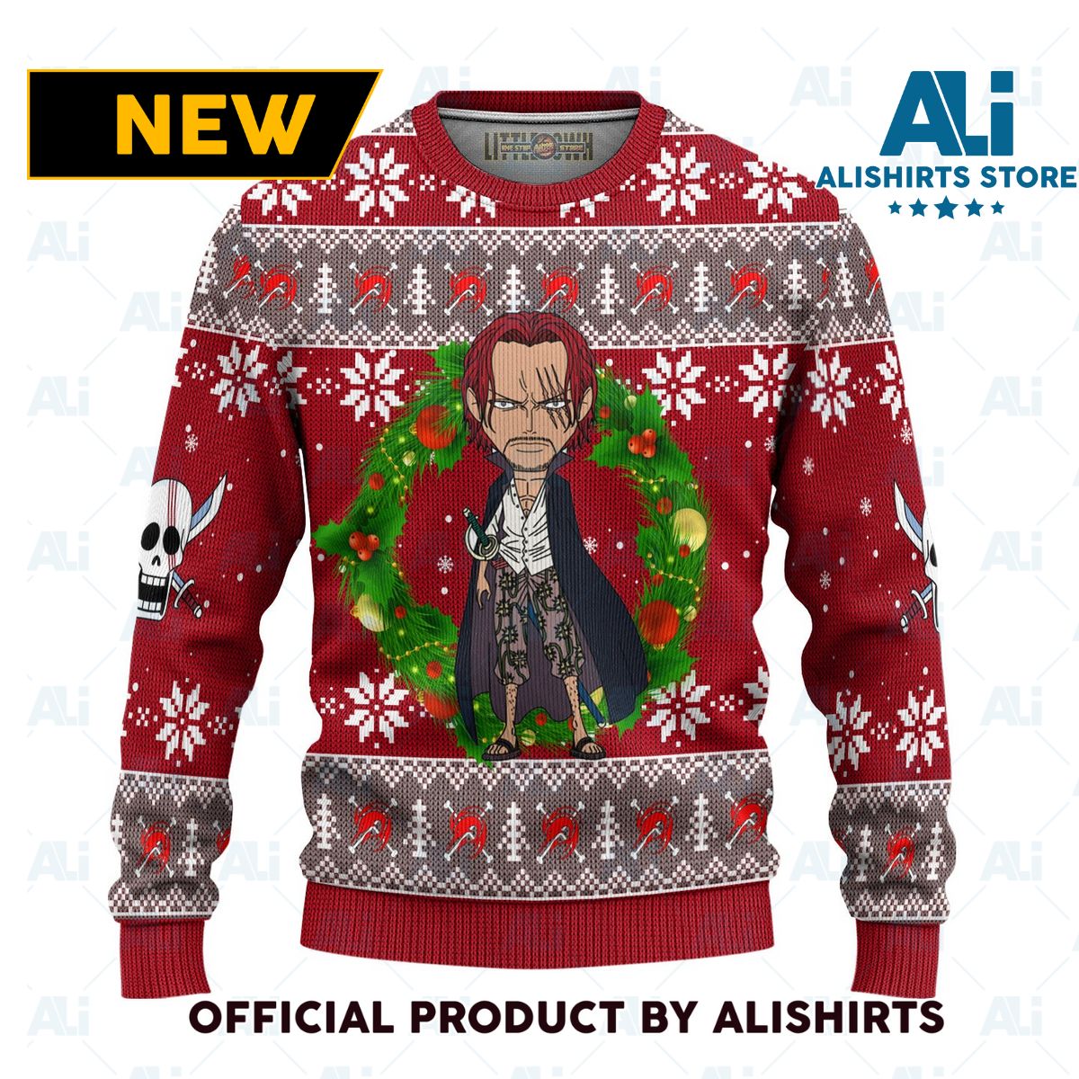 Shanks One Piece Anime Ugly Christmas Sweater