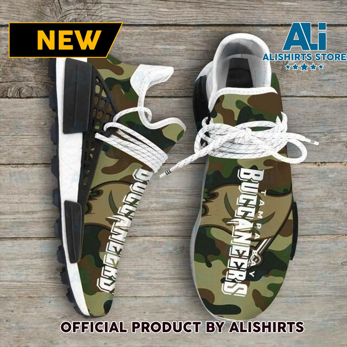 Camo Camouflage Tampa Bay Buccaneers Nfl NMD Human Race shoes  Sneakers