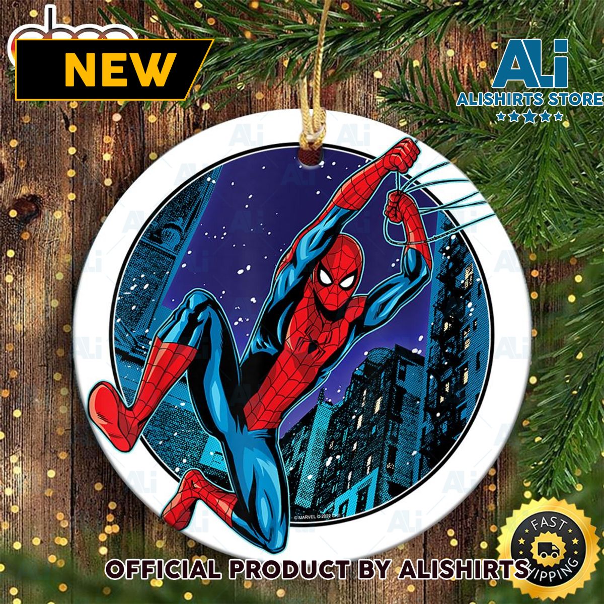 Marvel Spider Man No Way Home City Swing Marvel Christmas Ornaments