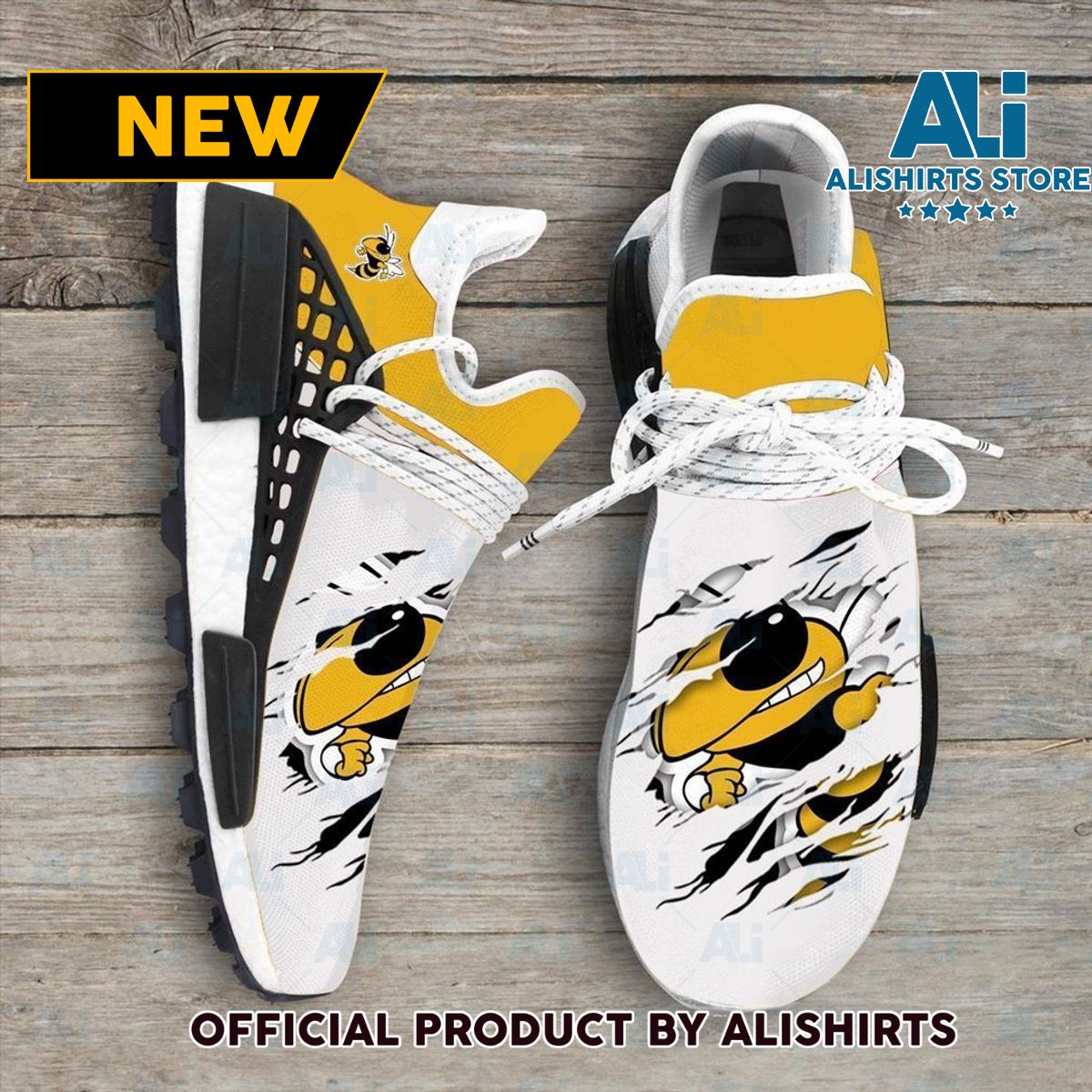 Ga Tech Yellow Jackets NCAA Sport Teams Human Race Adidas NMD Sneakers