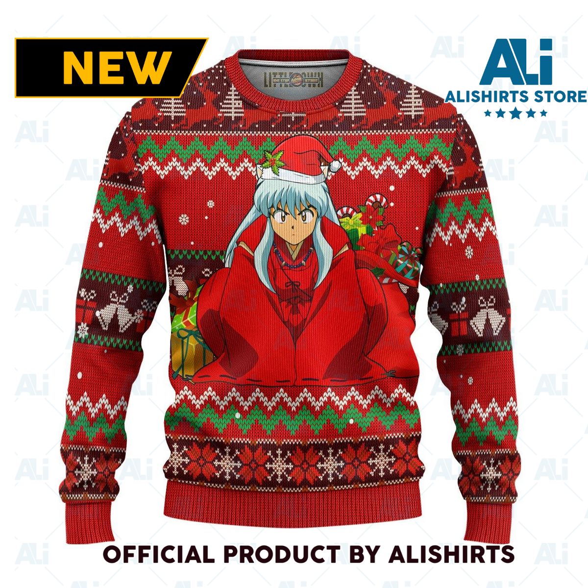 Inuyasha Ugly Christmas Sweater Anime