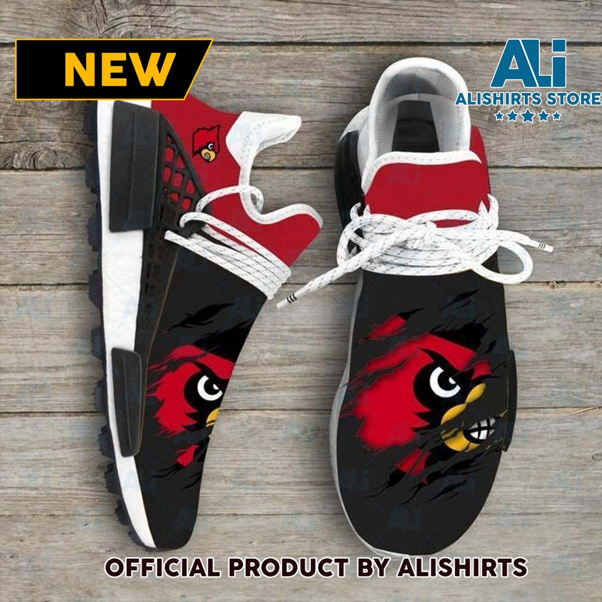 Louisville Cardinals Ncaa NMD Human Race shoes Sneakers