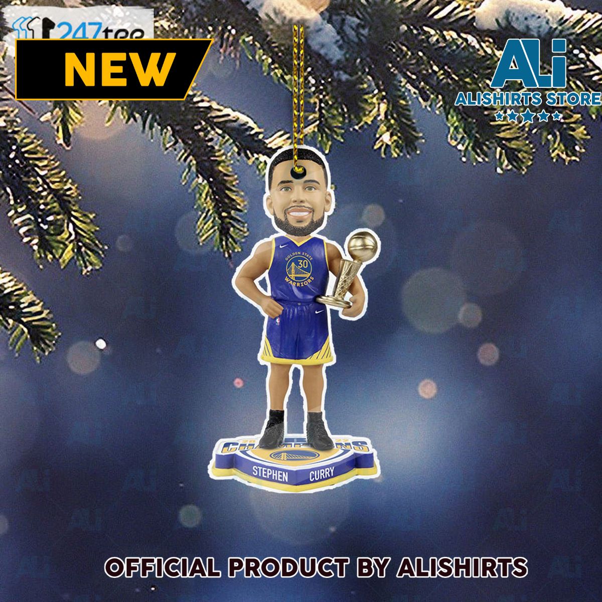Steph Curry Golden State Warriors 2022 Nba Champions Ornament