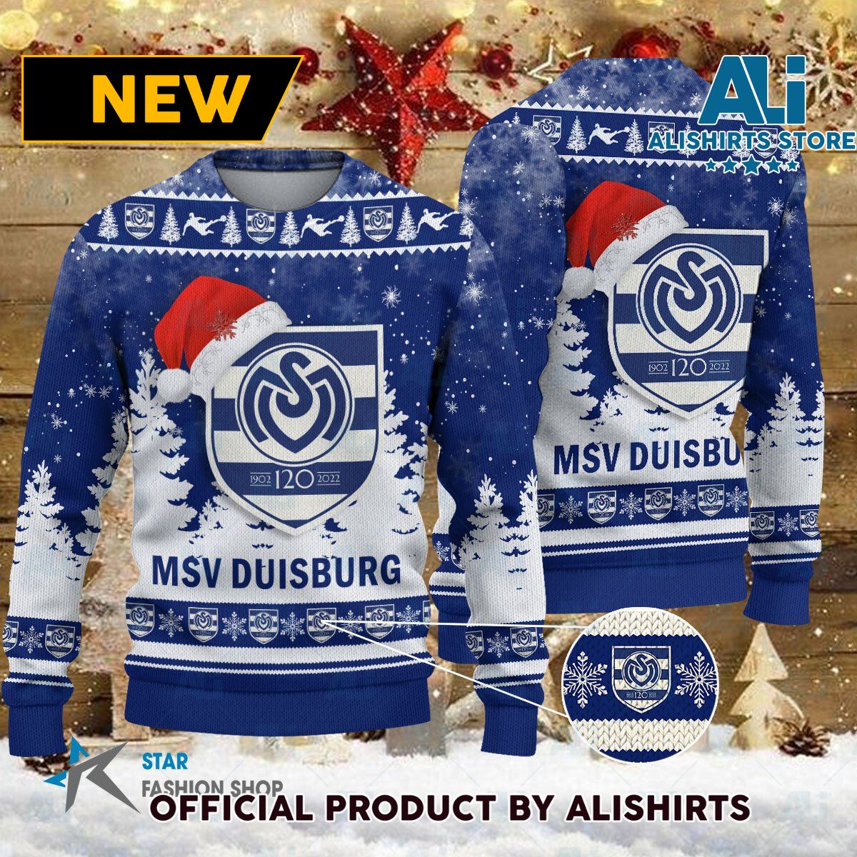 MSV Duisburg Bundesliga Football Christmas sweater jumper