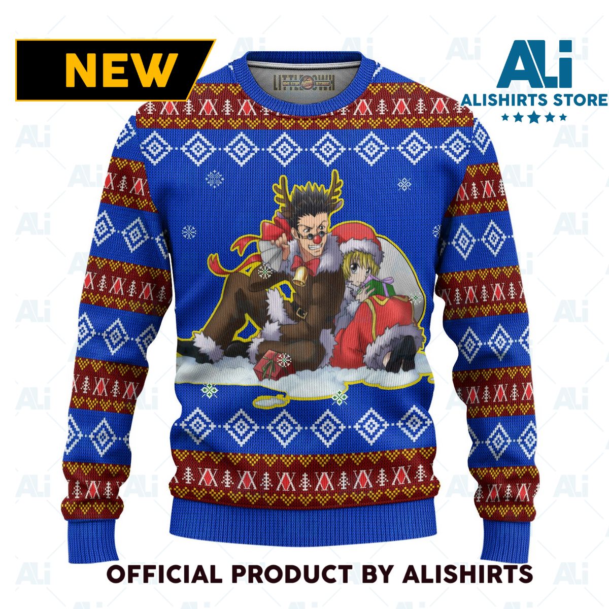 Leorio X Kurapika Anime Ugly Christmas Sweater Hunter X Hunter