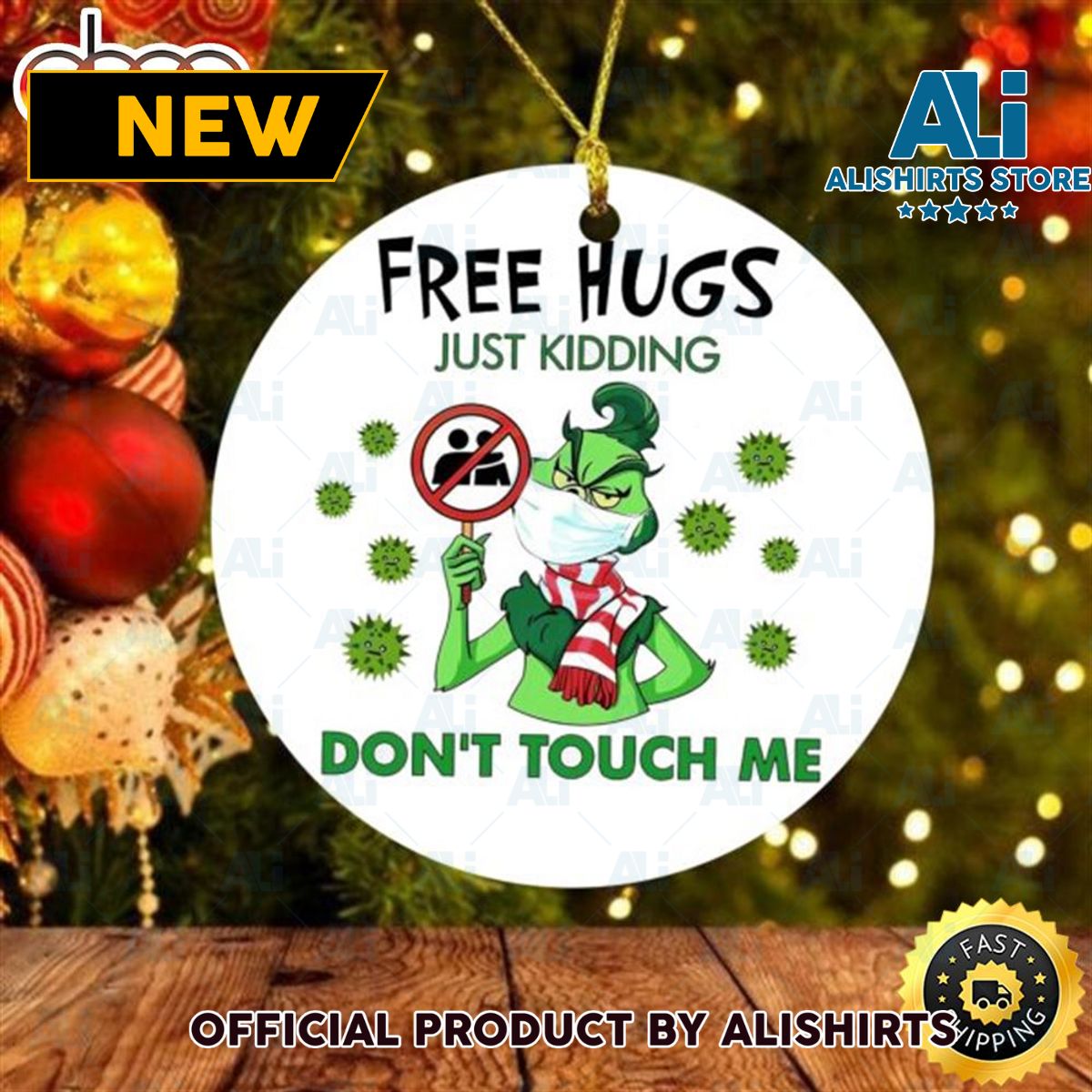 Grinch Free Hugs Just Kidding Christmas The Grinch Christmas Ornament