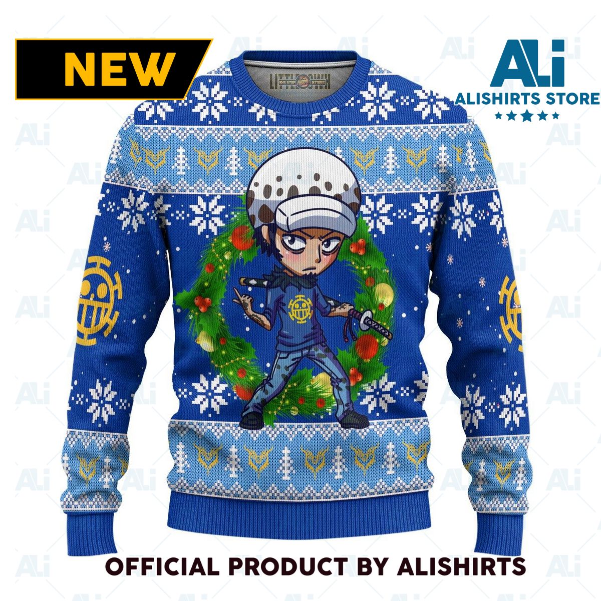 Law One Piece Anime Ugly Christmas Sweater