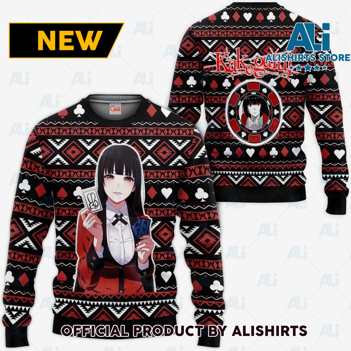 Yumeko Jabami Ugly Christmas Sweater Custom Anime Kakegurui