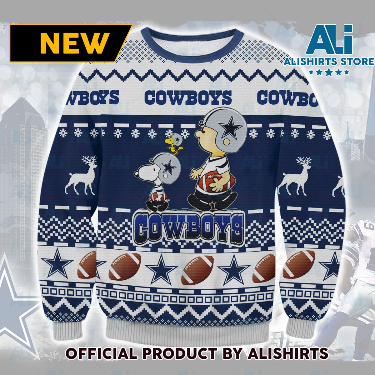 Dallas Cowboys Snoopy Charlie Brown Ugly Sweater