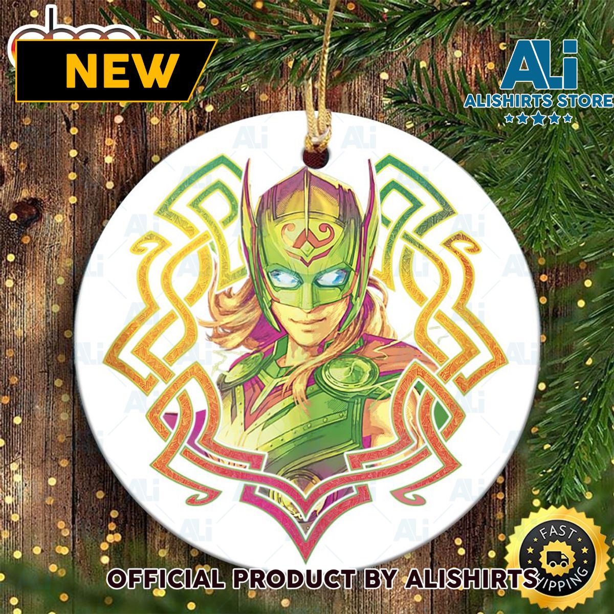 Marvel Thor Love And Thunder Jane Foster Big Face Badge Marvel Christmas Ornaments