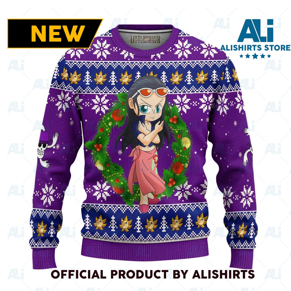 Robin One Piece Anime Ugly Christmas Sweater