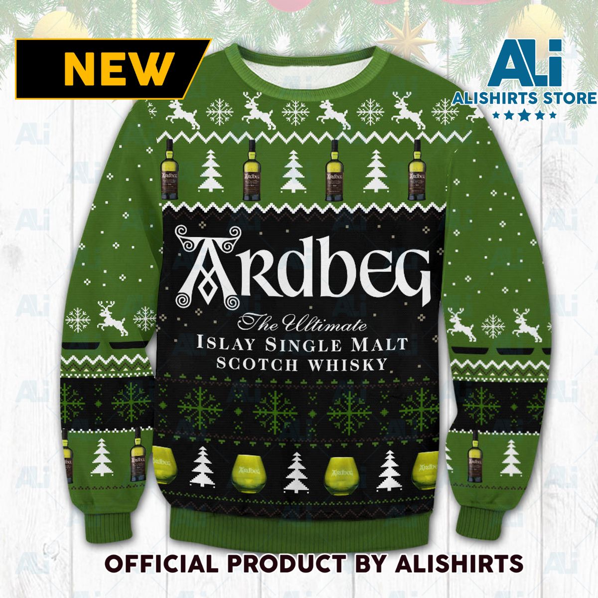 Scotch Ardbeg Ugly Christmas Sweater