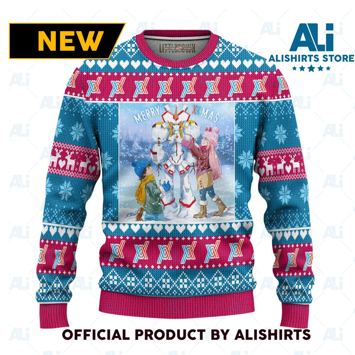 Darling In The Franxx Anime Ugly Christmas Sweater Custom