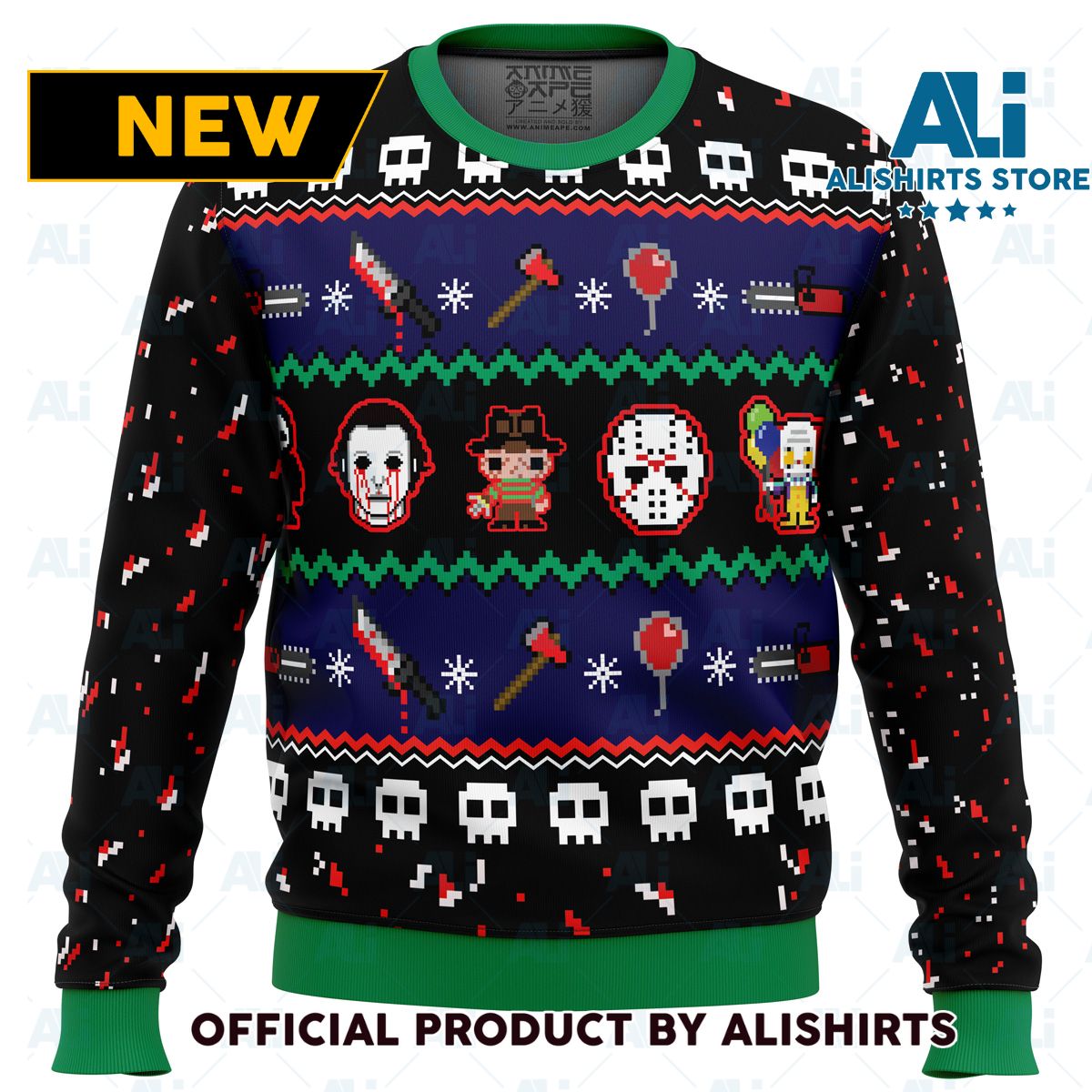 Happy Horrordays Ugly Christmas Sweater