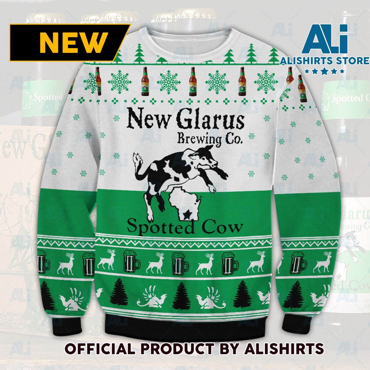 New Glarus Spotted Ugly Christmas Sweater