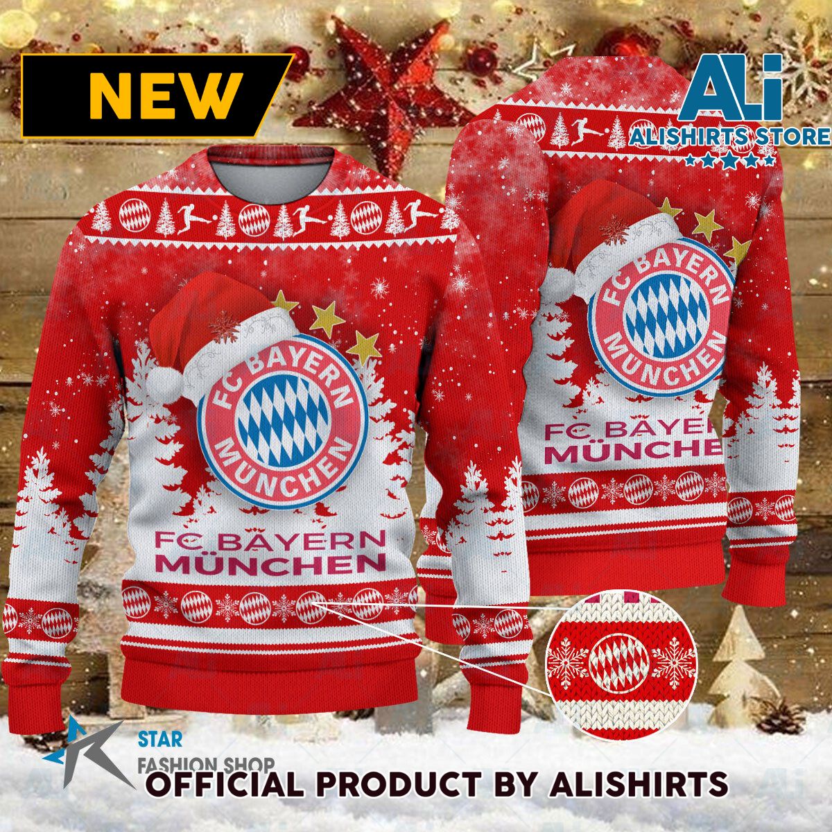 FC Bayern Munchen Bundesliga Football Christmas sweater jumper