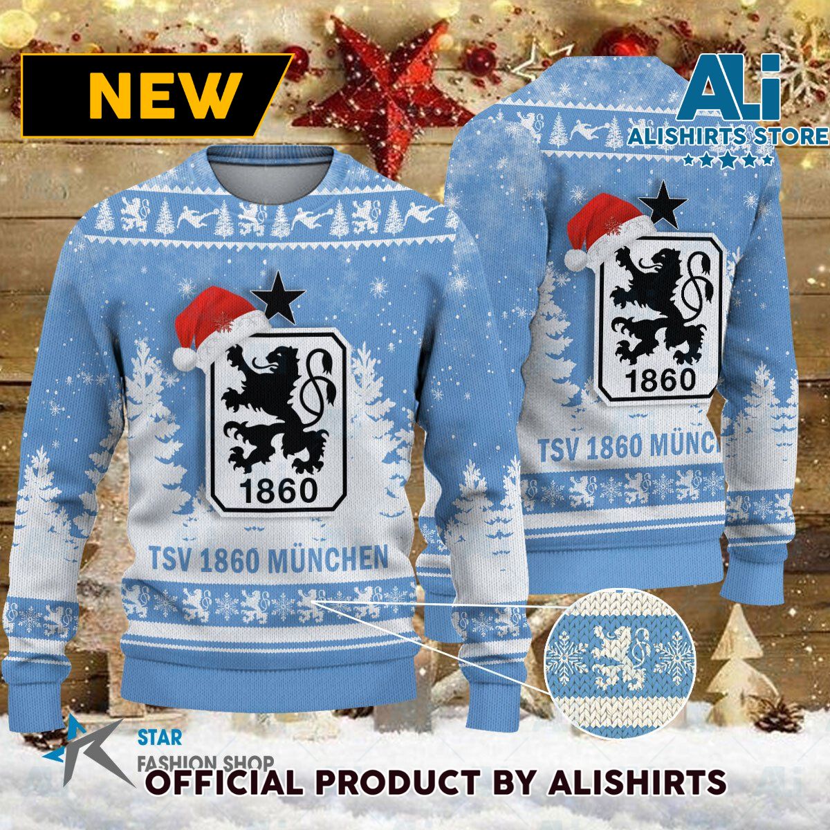 1860 Munich Bundesliga Football Christmas sweater jumper